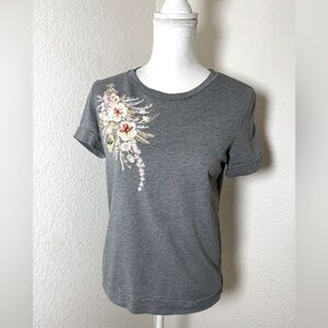 Peter Som x Design Nation grey embroidered t-shirt size S